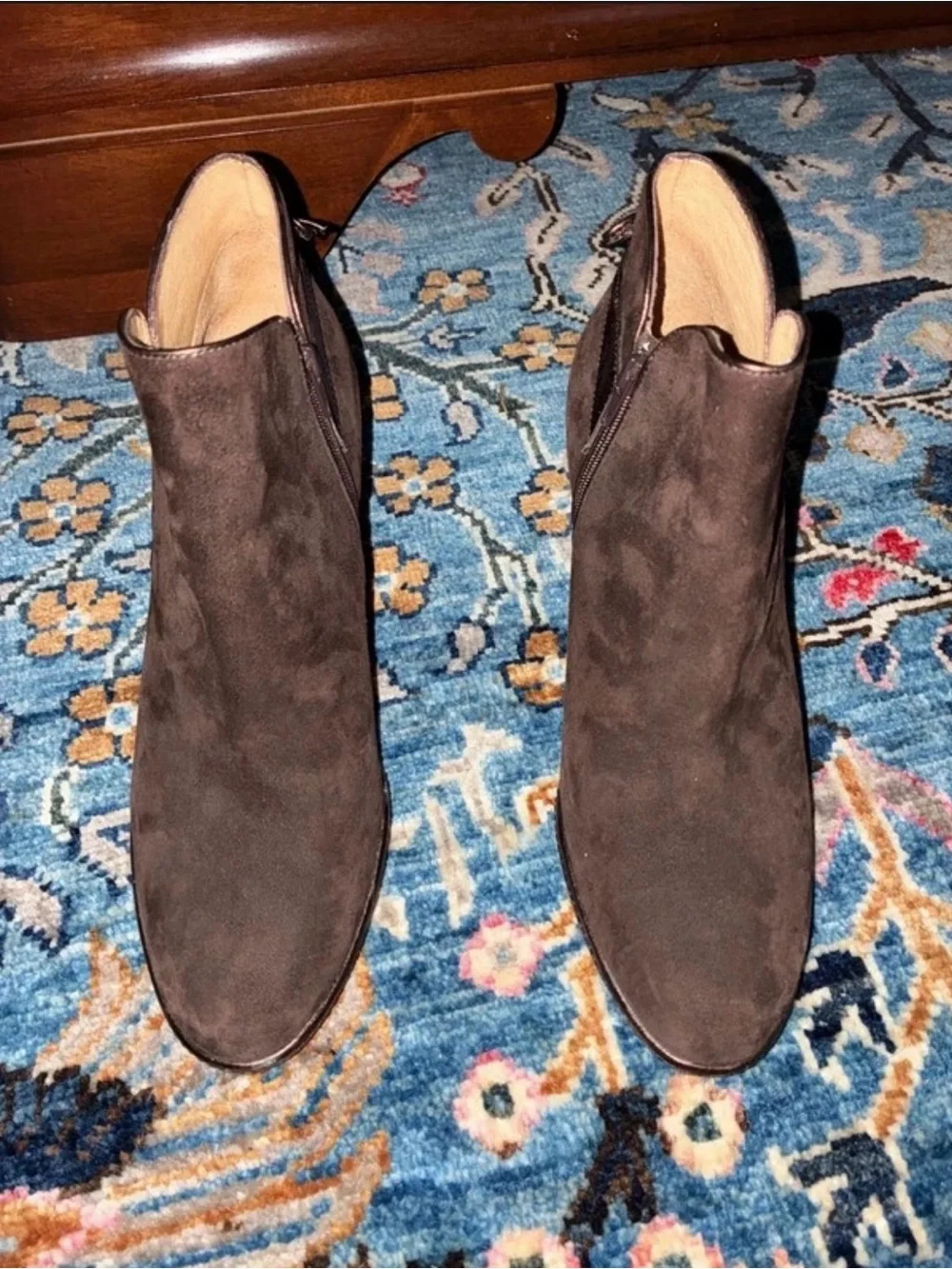Sofft Brown Leather Suade Healed Bootie
